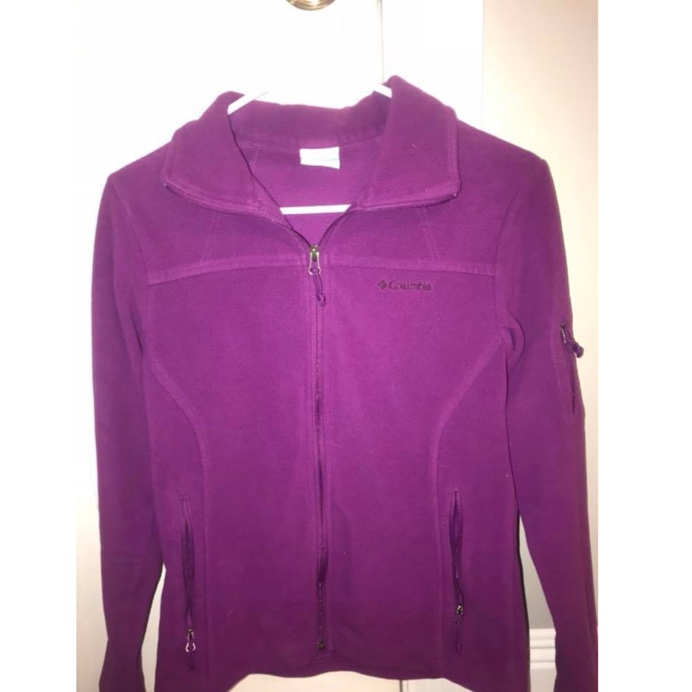 Purple zip Columbia jacket